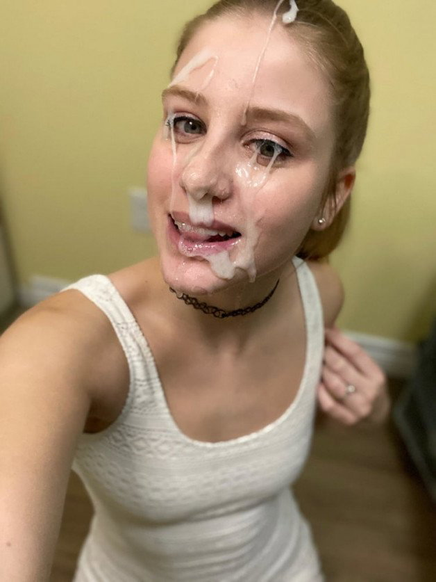 Photo by Cum and Gals with the username @Cum-and-Gals,  September 30, 2021 at 8:49 AM. The post is about the topic Cum Sluts and the text says '#facial #blonde #amateur #nonnude #cumselfie'
