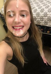 Photo by Cum and Gals with the username @Cum-and-Gals,  July 5, 2023 at 10:26 PM. The post is about the topic Cum Sluts and the text says '#facial #cumshot #blonde #nonnude #selfie #eyecontact'