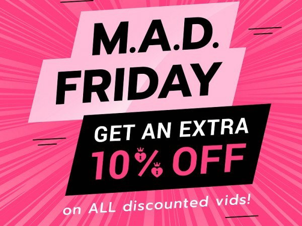 Link by WebcamStartup with the username @WebcamStartup, who is a brand user,  September 11, 2019 at 8:49 PM and the text says 'ManyVids is hosting a MAD Friday 'Customer Appreciation' Sale this Friday the 13th! Any clip on sale will get an additional 10% off, covered by ManyVids!'