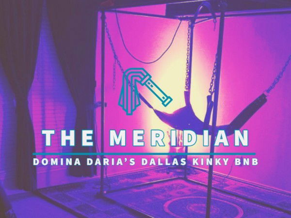 Link by Dirk Hooper with the username @DirkHooper, who is a verified user,  September 12, 2019 at 5:18 PM and the text says 'Mistress Daria Announces Grand Opening of Her New Dallas Kinky BNB 'The Meridian' | Dirk Hooper's DommeLinx   #bnb #kink #news 

Please share!

Get your femdom-related news posted on DommeLinx now!'