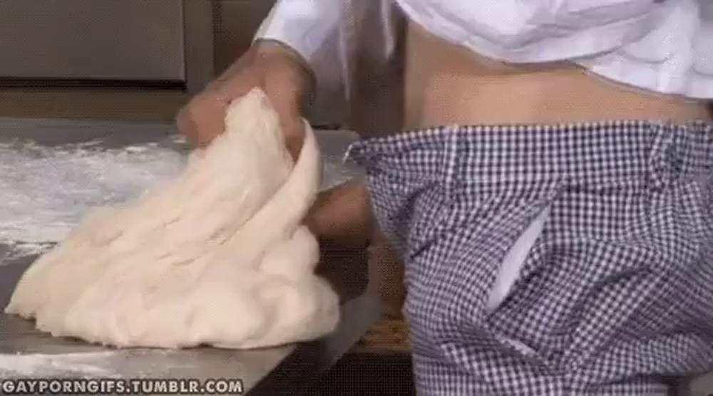 Shared Video by JeanCockteau with the username @JeanCockteau,  August 22, 2023 at 9:05 AM. The post is about the topic Gay Cum on Food and the text says 'Stuffed Pastry
Töltött kalács'
