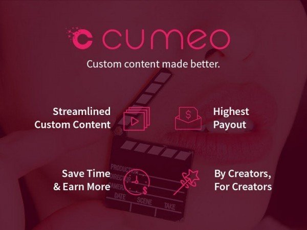 Link by cumeo with the username @cumeo, who is a brand user,  October 13, 2020 at 4:29 AM and the text says 'cumeo.co is THE place for custom entertainment. Bring your own fans or let users discover you: The creator they’ve always dreamt of to fulfil their fantasies. Creators earn additional revenue with our easy process and 90% payouts. #creators #content..'