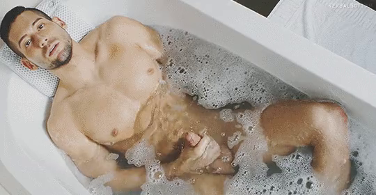 Gay men in bathroo