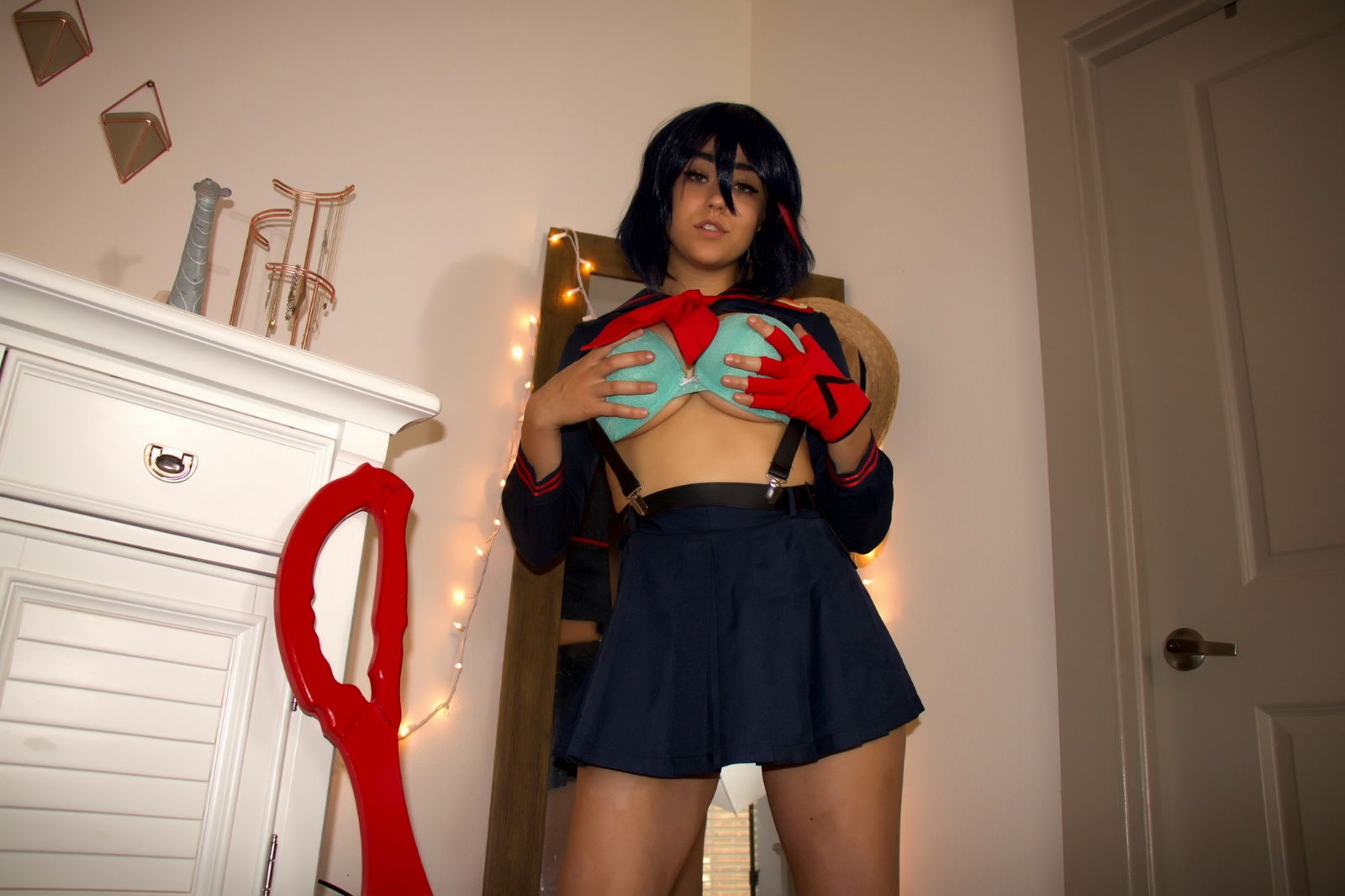 Photo by Succubus Queen with the username @Lucasdu, posted on January 20, 2019. The post is about the topic Cosplay and the text says 'Ryuko Matoi lewd stripping by Sabrina Nichole (pretty large album 70+ images - so wait a bit & flip through)'