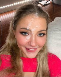Photo by Cum and Gals with the username @Cum-and-Gals,  August 19, 2023 at 9:24 PM. The post is about the topic Cum Sluts and the text says '#facial #cumshot #blonde #nonnude #eyecontact'