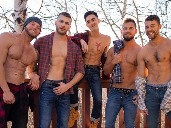 Link by queerfever with the username @queerfever, who is a brand user,  January 25, 2021 at 1:21 PM. The post is about the topic Sean Cody and the text says 'A 5-guy bareback orgy starring Sean, Josh, Justin, Devy and Cody'