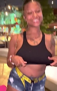 Video by BootyOnline with the username @BootyOnline,  September 26, 2022 at 12:03 AM. The post is about the topic Black Beauties and the text says '#Sexy #ebonybabe #flashing #boobs in #public'