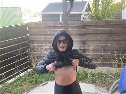 Link by sparking.joy with the username @sparking.joy, who is a verified user,  December 5, 2023 at 12:21 AM and the text says 'Shiny puffer slut wife gets her sexy hooded jacket jizzed. #hood #downcoat #downjacket #winter #cumonclothes #shiny #clothed #jacket #coat #leggings'