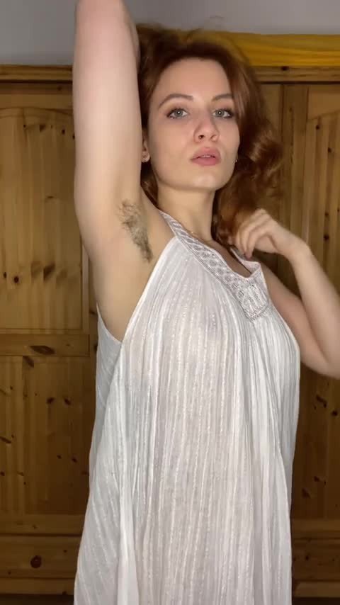 Video by MaxMeen♨️ with the username @MaxMeen,  April 2, 2024 at 12:27 PM. The post is about the topic Hairy Armpits and the text says 'yummy 😘
#hairyArmpit #hairy #armpit #seeThrough #redhead #EvylynPiper'