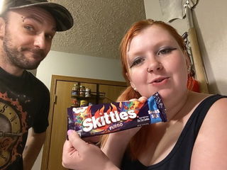 Link by SpicedEnterprise with the username @spicesophia, who is a star user,  October 10, 2024 at 6:01 PM. The post is about the topic SFW Content and the text says 'Skittles Fuego (GoPuff Exclusive!) Taste Test'