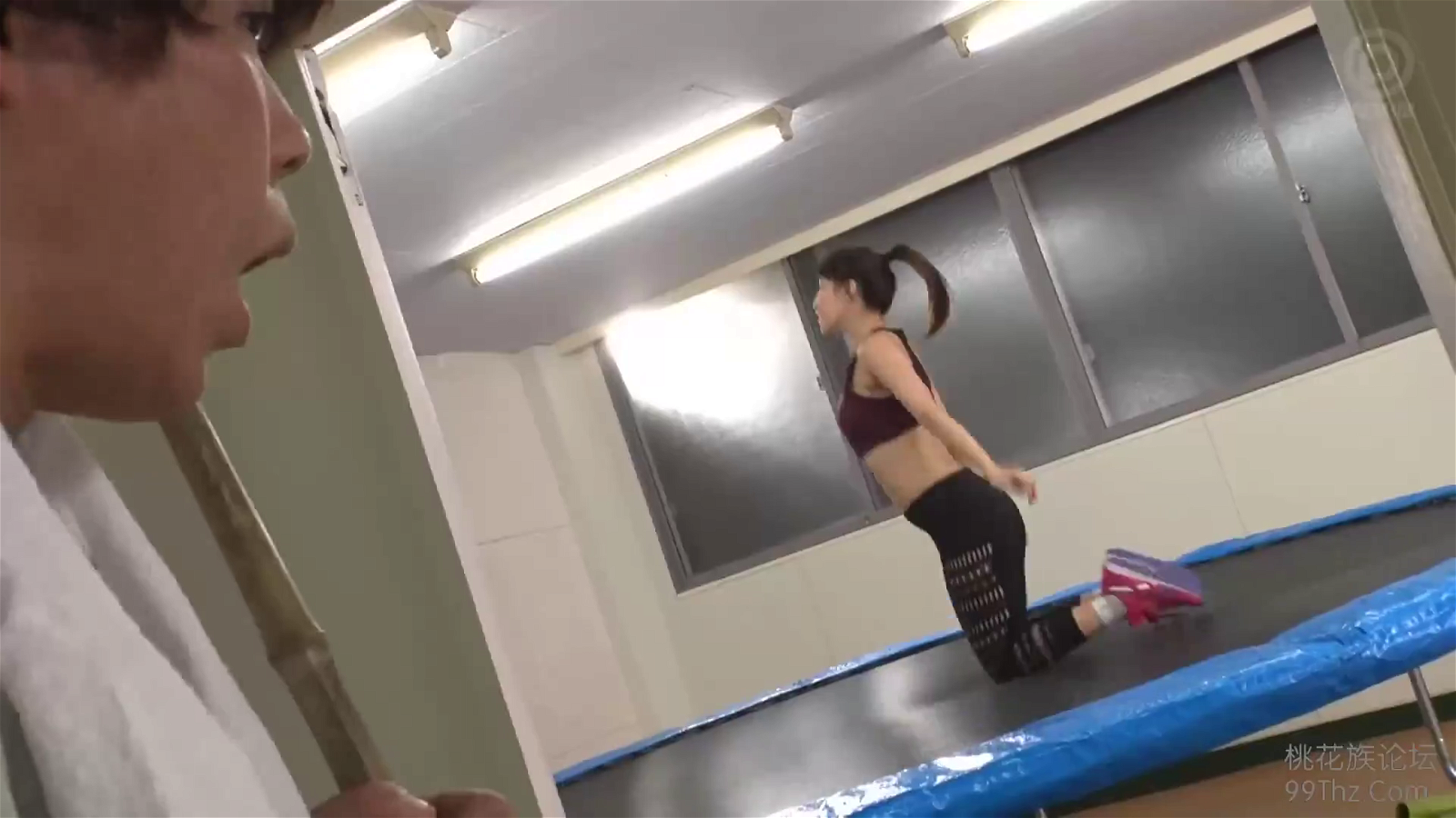 Shared Video by Succubus Queen with the username @Lucasdu,  October 15, 2022 at 7:38 AM and the text says 'lol all kinds of ways to use the trampoline 🤣'