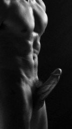 Shared Photo by BlackWhiteErotic with the username @BlackWhiteErotic,  June 4, 2021 at 10:45 PM. The post is about the topic Big Cock Lovers and the text says 'His cock is huge.  It looks as strong as his abs... #blackwhite'