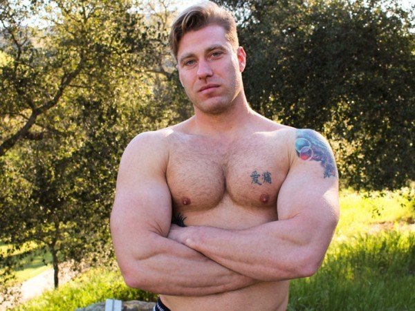 Link by gaypornstars with the username @gaypornstars,  April 17, 2019 at 1:23 PM. The post is about the topic gaypornvideos and the text says 'John Hawkins jerks off for Active Duty'