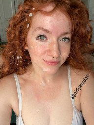 Photo by Cum and Gals with the username @Cum-and-Gals,  December 27, 2022 at 4:36 AM. The post is about the topic Cum Sluts and the text says '#Gidgegidge #facial #cumshot #redhead #freckles #nonnude #eyecontact'