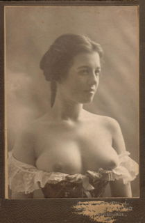 Photo by nudes-des-artiste with the username @nudes-des-artiste,  May 2, 2019 at 5:55 PM and the text says 'Fantastic image of a beautiful woman with her tits out. Appears to be early 20th century'