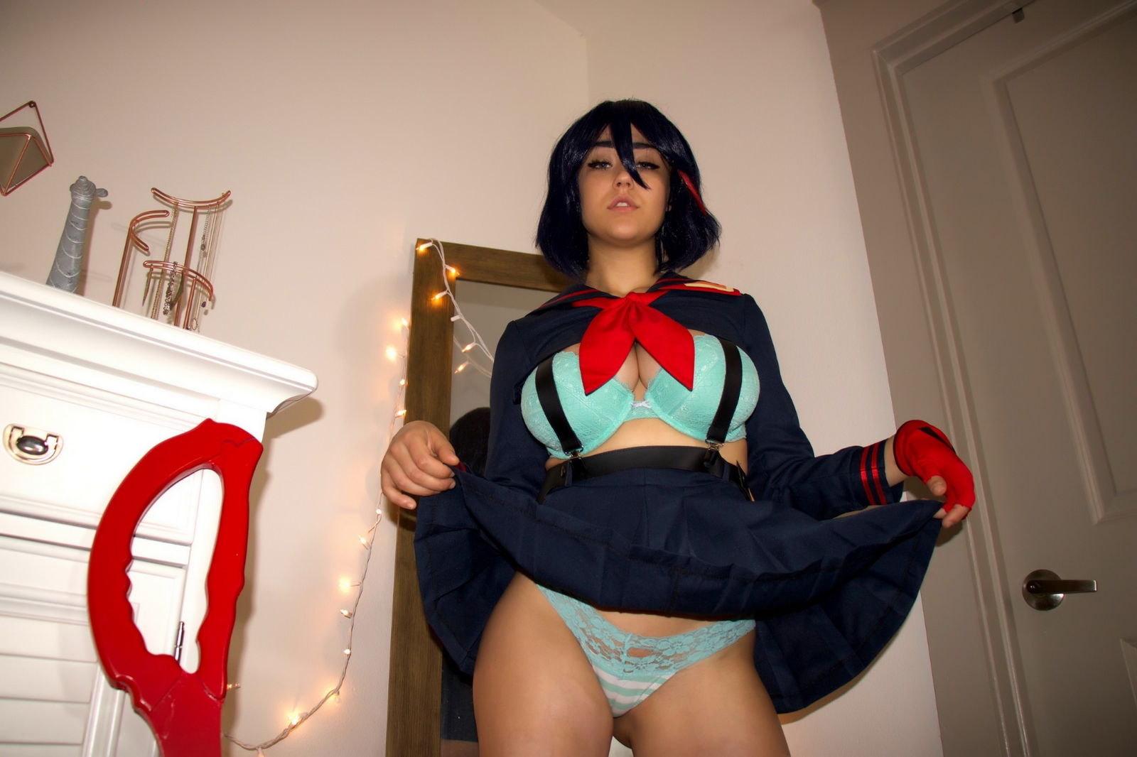 Photo by Succubus Queen with the username @Lucasdu, posted on January 20, 2019. The post is about the topic Cosplay and the text says 'Ryuko Matoi lewd stripping by Sabrina Nichole (pretty large album 70+ images - so wait a bit & flip through)'