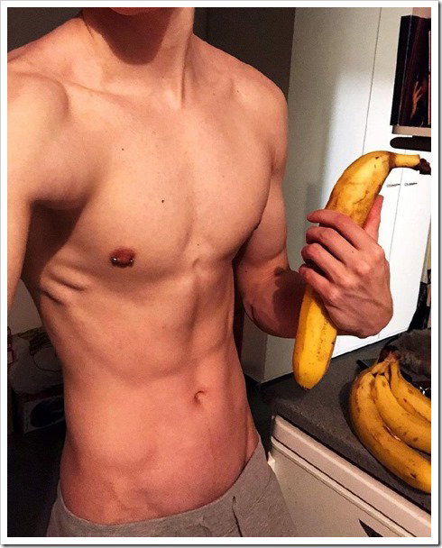 Photo by josborne with the username @josborne,  March 14, 2019 at 1:20 PM. The post is about the topic Trackies and the text says '#trackies #banana'