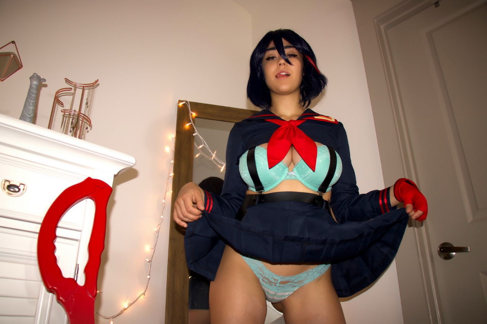 Photo by Succubus Queen with the username @Lucasdu, posted on January 20, 2019. The post is about the topic Cosplay and the text says 'Ryuko Matoi lewd stripping by Sabrina Nichole (pretty large album 70+ images - so wait a bit & flip through)'