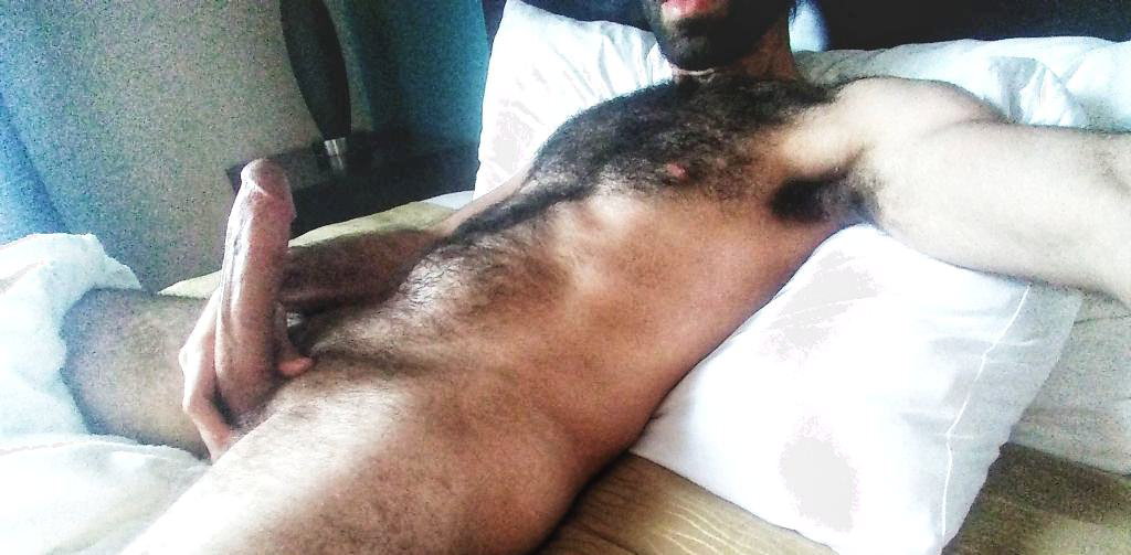 Photo by supaflexboi with the username @supaflexboi, who is a verified user,  February 11, 2019 at 5:53 PM and the text says 'Hairy guy with massive dick'
