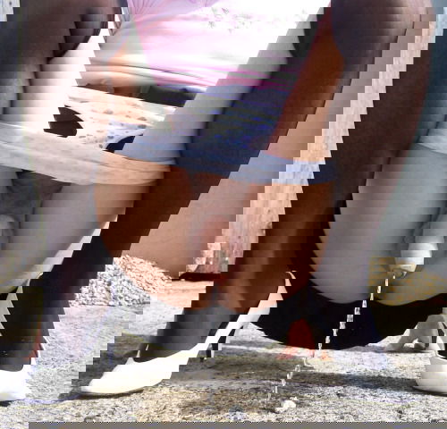 Pee sissy girlfriend licking