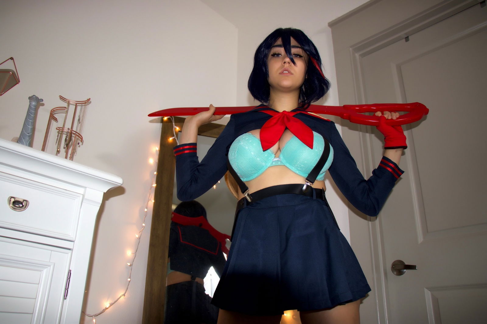 Photo by Succubus Queen with the username @Lucasdu, posted on January 20, 2019. The post is about the topic Cosplay and the text says 'Ryuko Matoi lewd stripping by Sabrina Nichole (pretty large album 70+ images - so wait a bit & flip through)'