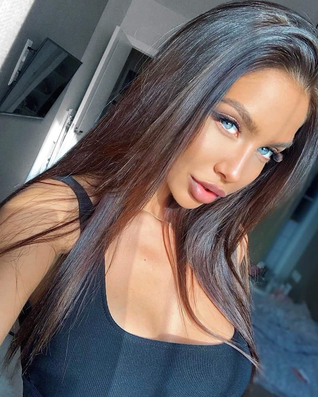 Photo by Devynsdogg with the username @Devynsdogg,  May 30, 2019 at 3:55 AM. The post is about the topic Beautiful Girls and the text says 'I love that combination of blue eyes and brunette hair! Especially she’s as hot as this! #BeautifulBrunettes #SexyFemales #Babes #LittleBlackDress
https://www.instagram.com/p/ByDx4sxoOxo/?utm_source=ig_web_copy_link'