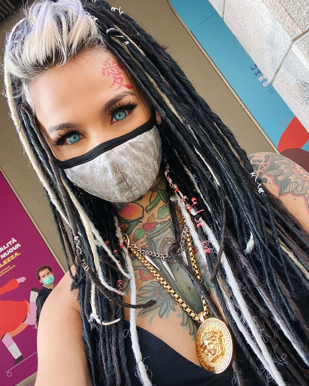 Photo by Devynsdogg with the username @Devynsdogg,  May 18, 2020 at 8:52 PM. The post is about the topic Girls You Dream Of and the text says 'The eyes are the windows of the soul in this new reality! #fetish #sexyfemales #blondesarebeautiful #tattoo #babes #braids #altmodels
https://www.instagram.com/p/CAVnAGJBADz/?utm_source=ig_web_copy_link'