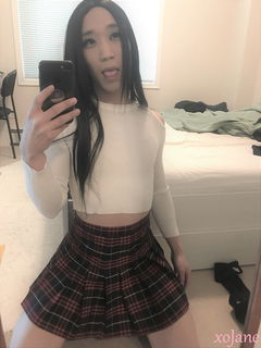 Photo by ladyboyshemalefemboy with the username @ladyboyshemalefemboy,  June 3, 2019 at 4:50 AM and the text says 'plaid skirt femboy'