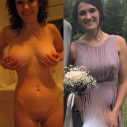 Photo by PostingHotties with the username @PostingHotties,  May 4, 2019 at 4:50 PM and the text says '#amateur #MILF #exposed #bridesmaid #busty #brunette #shavedpussy'