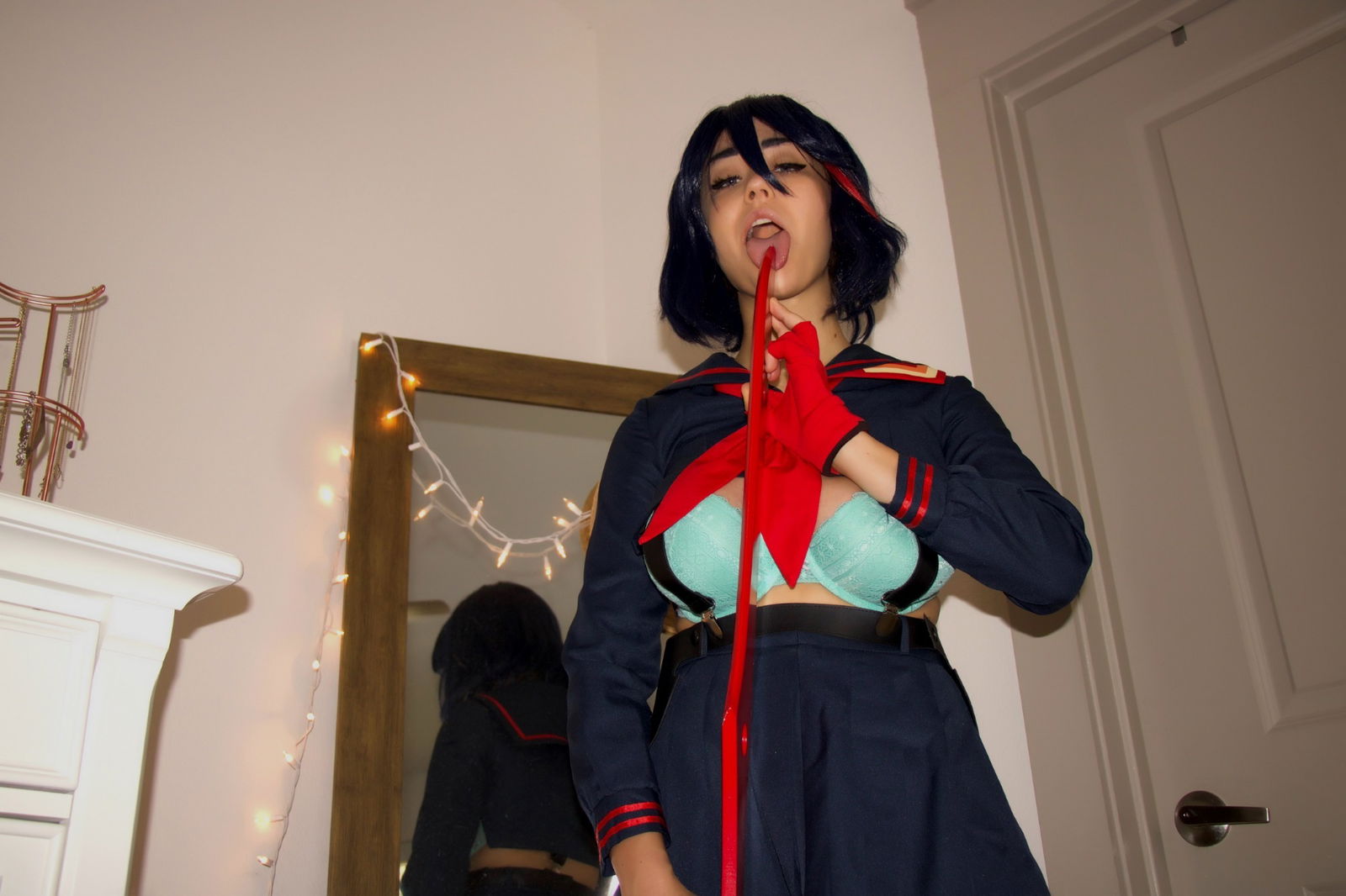 Photo by Succubus Queen with the username @Lucasdu, posted on January 20, 2019. The post is about the topic Cosplay and the text says 'Ryuko Matoi lewd stripping by Sabrina Nichole (pretty large album 70+ images - so wait a bit & flip through)'