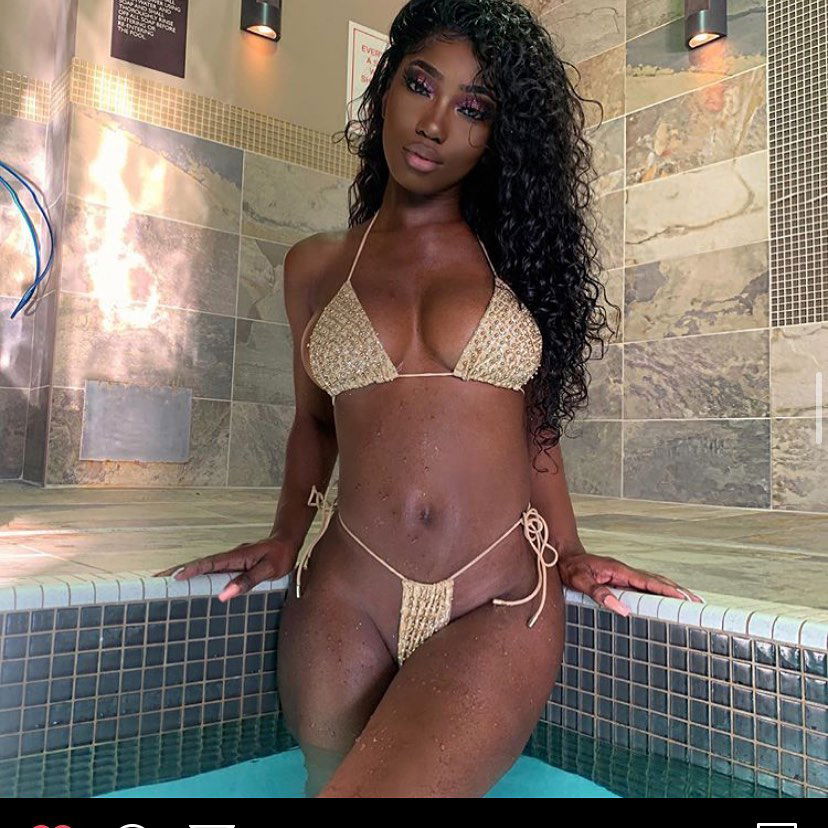 Photo by Devynsdogg with the username @Devynsdogg,  October 11, 2019 at 6:51 PM. The post is about the topic Black Beauties and the text says 'She makes the tub hot! #sexyfemales #bikinibabes #faketits #awesomeboobs #babes #ebony #blackgirls
https://www.instagram.com/p/B3dPGv0pJ7J/?utm_source=ig_web_copy_link'