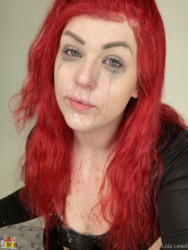 Photo by Cum and Gals with the username @Cum-and-Gals,  May 20, 2023 at 10:08 PM. The post is about the topic Cum Sluts and the text says '#LolaLewd aka #TrashBuns #facial #cumshot #redhead #tears #eyecontact'