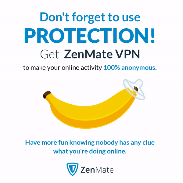 Discover the Link by ZenMateVPN with the username @ZenMateVPN, who is a brand user, posted on August 12, 2019 and the text says 'Don't forget to use protection! Get ZenMate VPN to make your online activity 100% anonymous. Have more fun knowing nobody has any clue what you're doing online.

😎Get it here 👉 https://bit.ly/2Klri29'