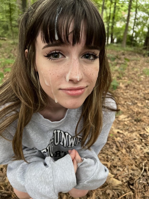 Photo by Cum and Gals with the username @Cum-and-Gals,  September 10, 2022 at 7:30 AM. The post is about the topic Cum Sluts and the text says '#facial #cumshot #brunette #freckles #nonnude #eyecontact'
