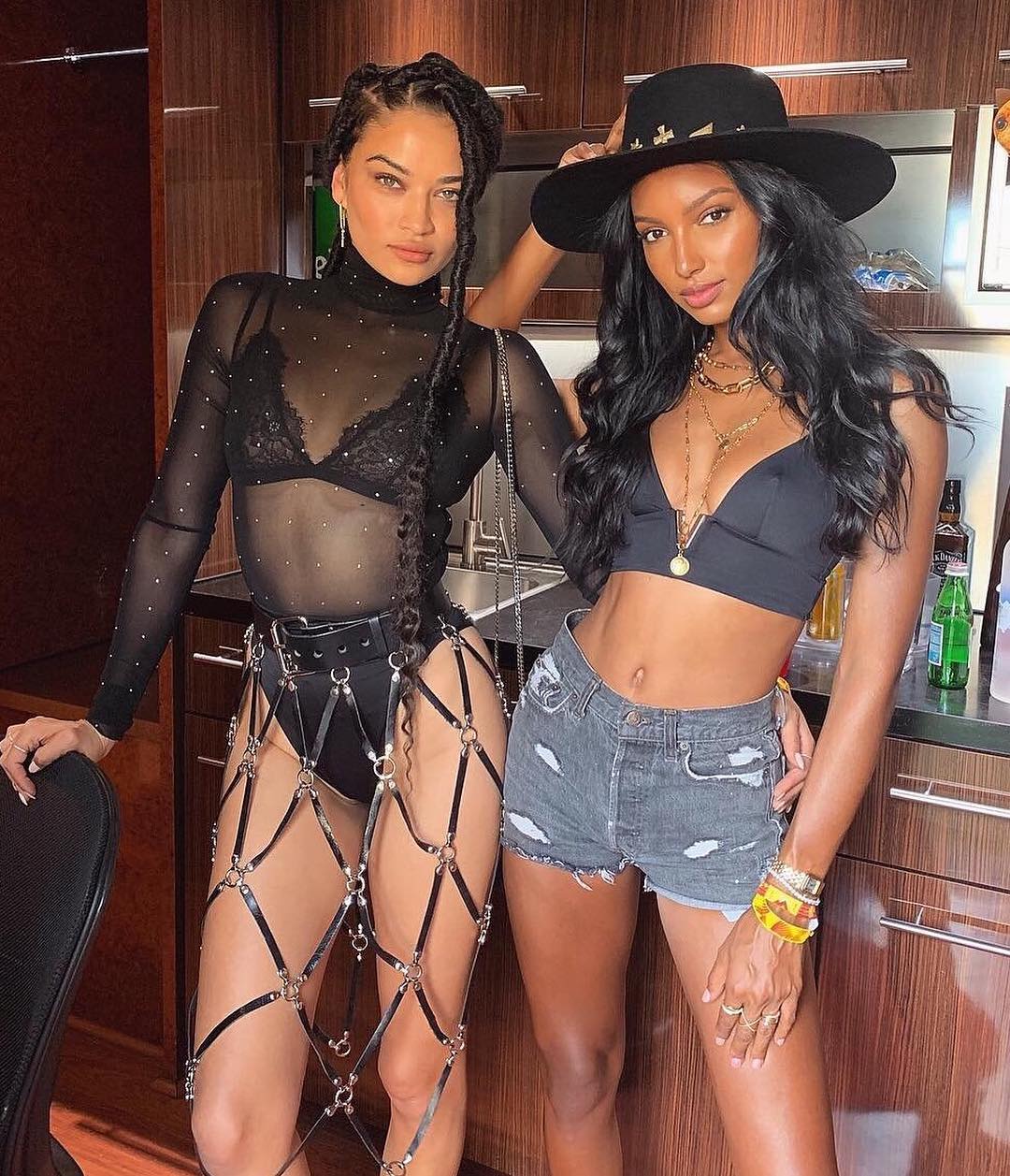 Photo by Devynsdogg with the username @Devynsdogg,  April 15, 2019 at 3:44 PM and the text says 'The VS contingent at Coachella. #festivalgirls #ebony #sexyfemales #fetish #babes #sexylingerie
https://www.instagram.com/p/BwQpjQIggxT/?utm_source=ig_web_copy_link'