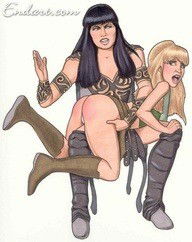 Photo by Curio Of Awesome with the username @CurioOfAwesome,  June 19, 2019 at 3:13 AM. The post is about the topic Lesbian and the text says '#spanking #spank #spanked #ass #drawing #lesbian #lesbians #XenaWarriorPrincess #Xena #XenaAndGabrielle'