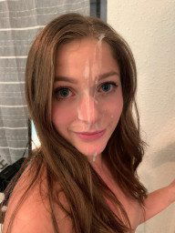 Photo by Cum and Gals with the username @Cum-and-Gals,  December 19, 2022 at 3:12 AM. The post is about the topic Cum Sluts and the text says '#facial #cumshot #brunette #eyecontact'