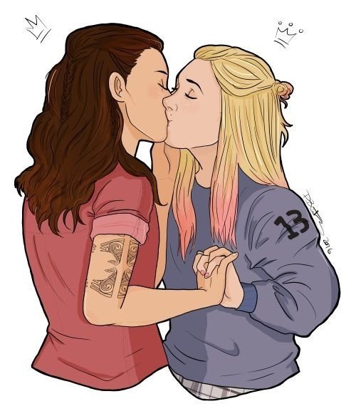 Watch the Photo by Curio Of Awesome with the username @CurioOfAwesome, posted on June 8, 2019. The post is about the topic Lesbian. and the text says '#lesbian #lesbians #drawing #kissing'