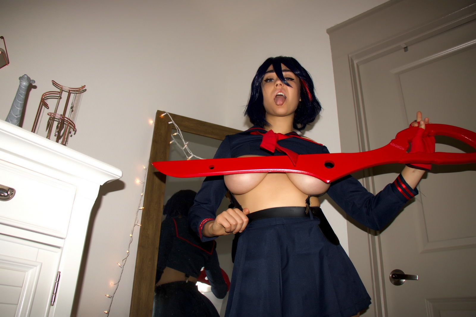 Photo by Succubus Queen with the username @Lucasdu, posted on January 20, 2019. The post is about the topic Cosplay and the text says 'Ryuko Matoi lewd stripping by Sabrina Nichole (pretty large album 70+ images - so wait a bit & flip through)'