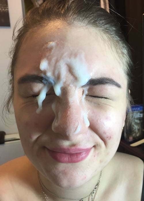 Photo by Cum and Gals with the username @Cum-and-Gals,  July 12, 2022 at 5:27 PM. The post is about the topic Cum Sluts and the text says '#Charlotte #facial #cumshot #brunette #amateur #eyesclosed'