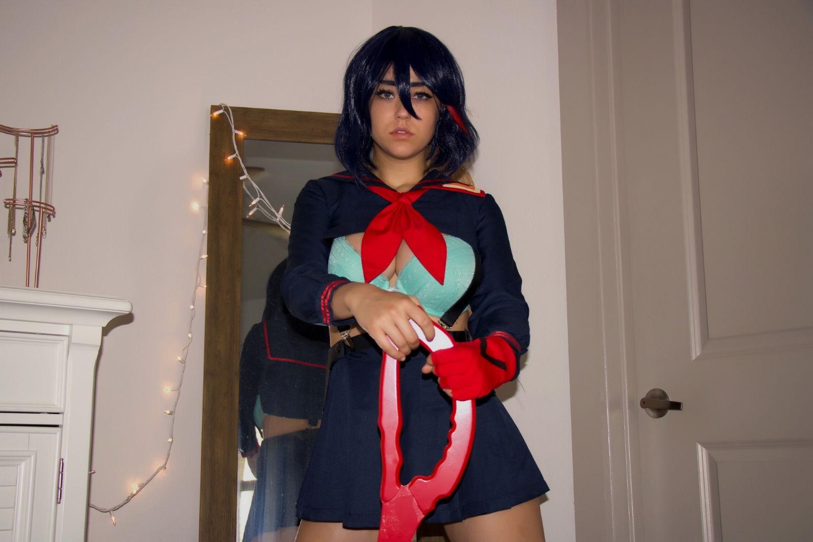 Photo by Succubus Queen with the username @Lucasdu, posted on January 20, 2019. The post is about the topic Cosplay and the text says 'Ryuko Matoi lewd stripping by Sabrina Nichole (pretty large album 70+ images - so wait a bit & flip through)'