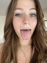 Photo by Cum and Gals with the username @Cum-and-Gals,  August 22, 2023 at 9:53 AM. The post is about the topic Cum Sluts and the text says '#facial #cumshot #brunete #tongueout #eyecontact'