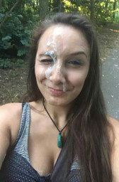 Photo by Cum and Gals with the username @Cum-and-Gals,  August 14, 2021 at 6:10 PM. The post is about the topic Cum Sluts and the text says '#facial #brunette #amateur #public'