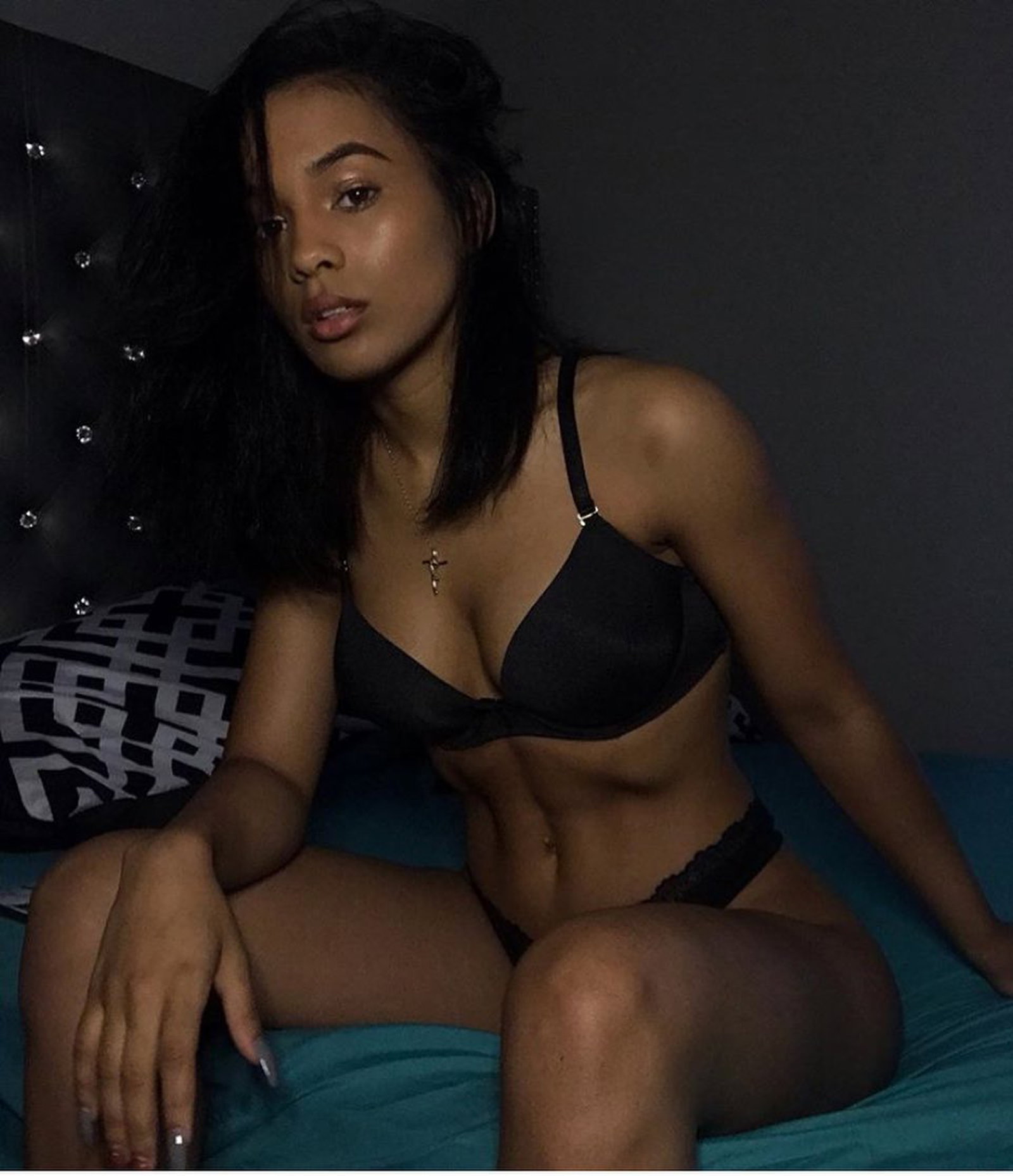 Photo by Devynsdogg with the username @Devynsdogg,  October 5, 2019 at 3:00 AM. The post is about the topic Black Beauties and the text says 'When you're out of your league, but making the most of it! #ebony #blackgirls #sexylingerie #babes #naturalgirls #smallboobs
https://www.instagram.com/p/B3Nbd01J8aN/?utm_source=ig_web_copy_link'