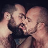 Gay kiss -Lips or tongues of two or more…