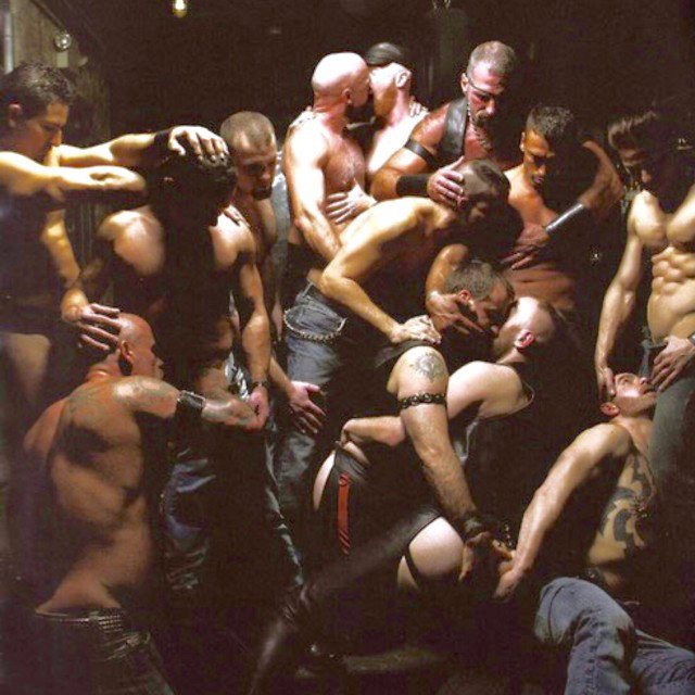 Gay Orgy -More than three dudes. All guy…