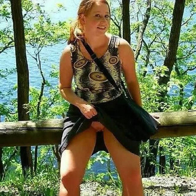 shaved cunt under the miniskirt 