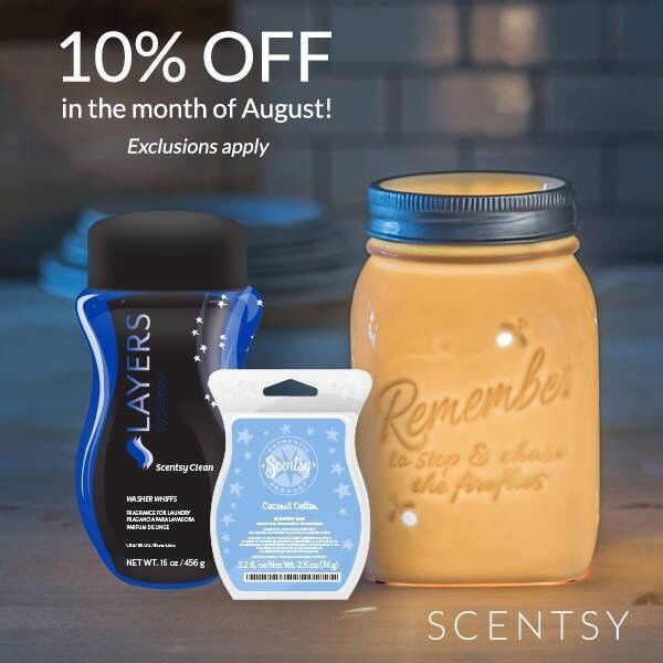 Photo by Tmason201 with the username @Tmason201,  August 15, 2015 at 9:50 PM and the text says 'jessicaschernyscentsy:

#scentsy#10%off#August#wickless#awesomewww.jessicascherny.scentsy.us'