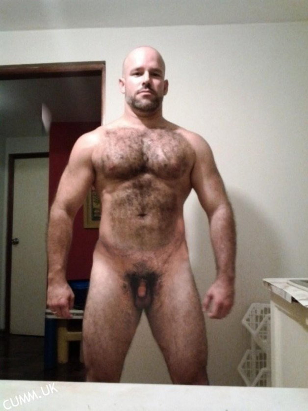 Black haired stud with hairy sexy dick