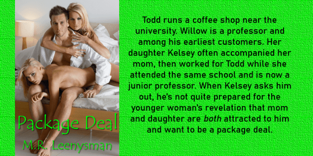 Photo by M.R. Leenysman with the username @leenysman, who is a verified user,  July 25, 2023 at 11:52 AM and the text says '😎 Package Deal 😍 Book 1 of "Taboo in a College Town" 😎

25% OFF at Smashwords for the rest of July!!

https://leenyspress.com/product/package-deal/
https://leenyspress.com/package-deal/
https://books2read.com/u/49NjDw

#erotica #incest #menage..'